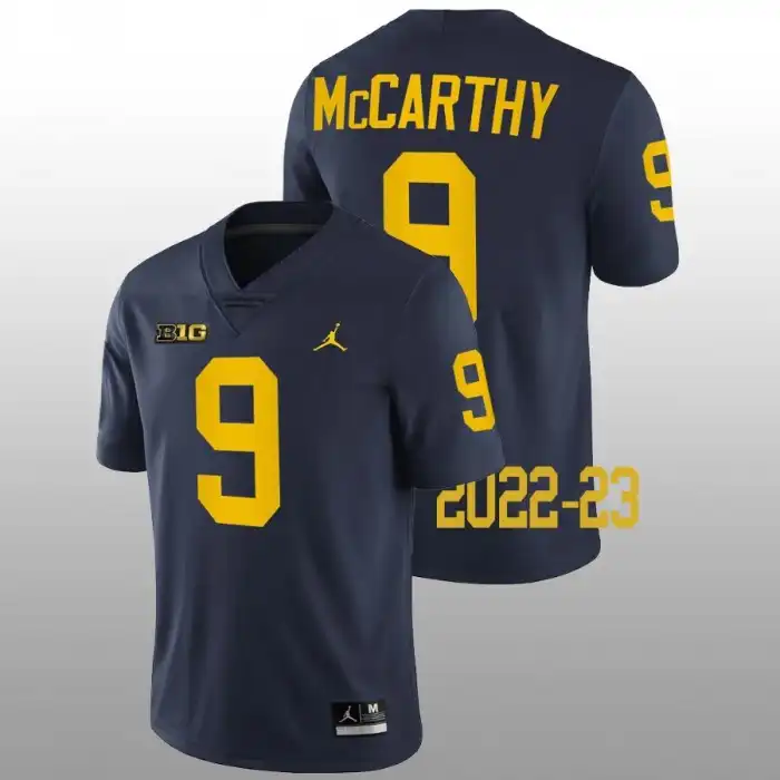 Michigan Wolverines Men's J.J. McCarthy #9 Navy 2022-23 Game College Football Jersey 2415XKWP7