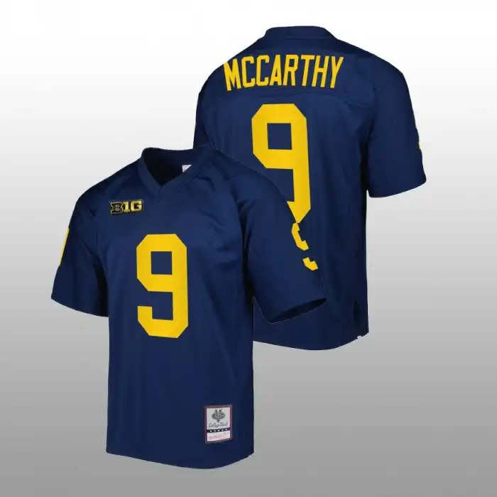 Michigan Wolverines Men's J.J. McCarthy #9 Navy Mitchell Ness Authentic College Football Jersey 2415WIWS1