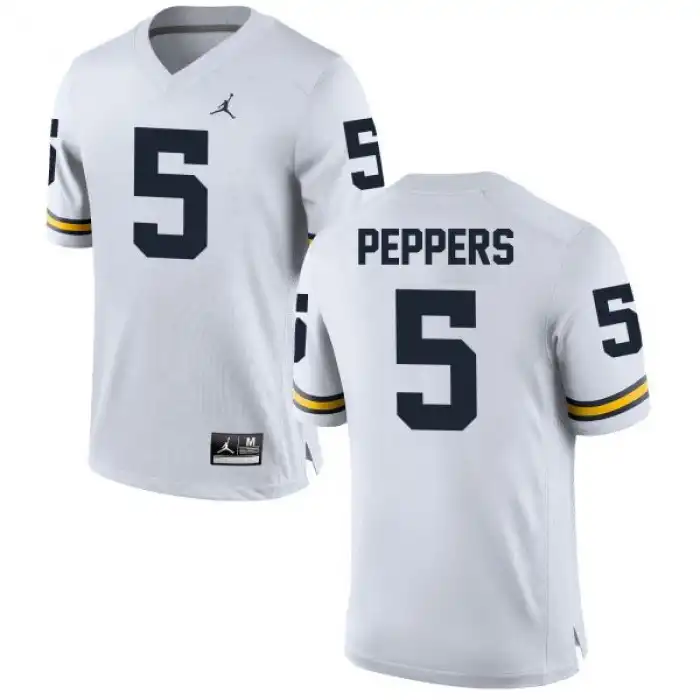 Michigan Wolverines Men's Jabrill Peppers #5 Alumni White Game College Football Jersey 2415YYRE2