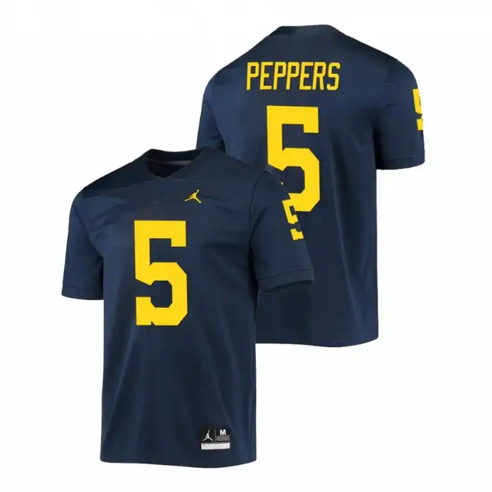 Michigan Wolverines Men's Jabrill Peppers #5 Game Navy College Football Jersey 2415XSRG4