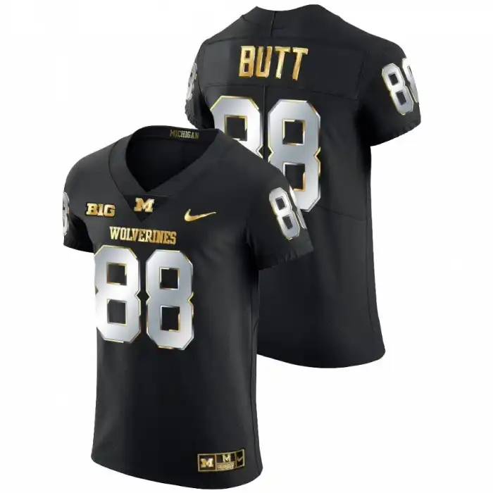 Michigan Wolverines Men's Jake Butt #88 Black Golden Edition National award winner College Football Jersey 2415KBKB2