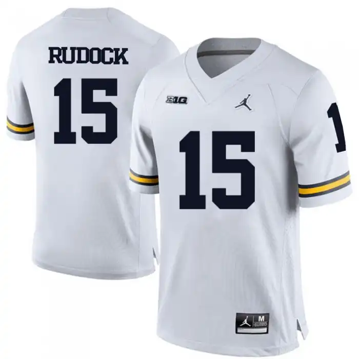 Michigan Wolverines Men's Jake Rudock #15 White College Football Jersey 2415IFKA1