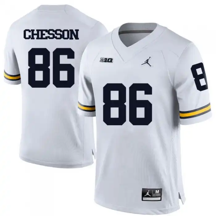 Michigan Wolverines Men's Jehu Chesson #86 White College Football Jersey 2415KUYF7