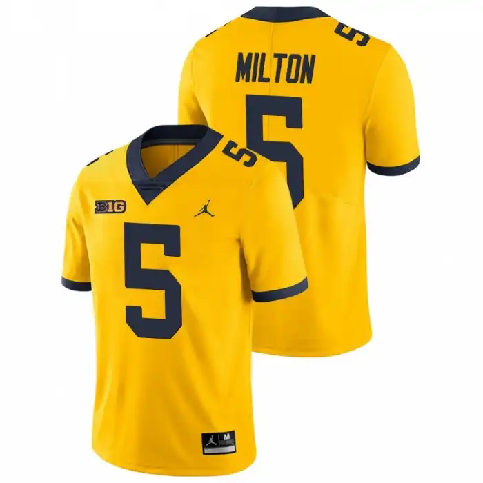 Michigan Wolverines Men's Joe Milton #5 Game Yellow College Football Jersey 2415SOVS6