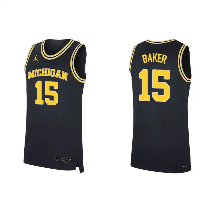 Michigan Wolverines Men's Joey Baker #15 Navy Replica College Football Jersey 2415VVSD6