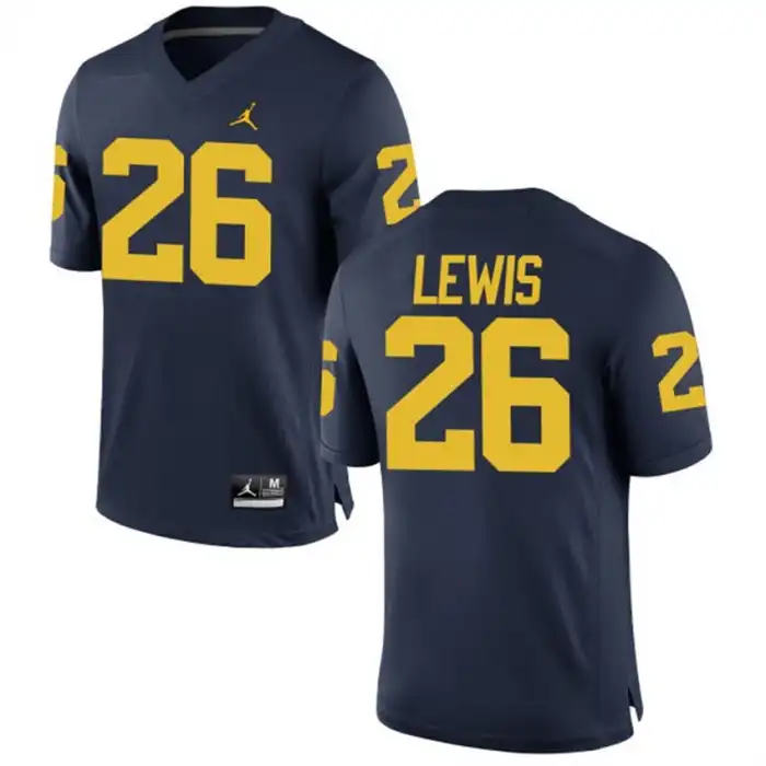 Michigan Wolverines Men's Jourdan Lewis #26 Alumni Navy Game College Football Jersey 2415ZGBP8