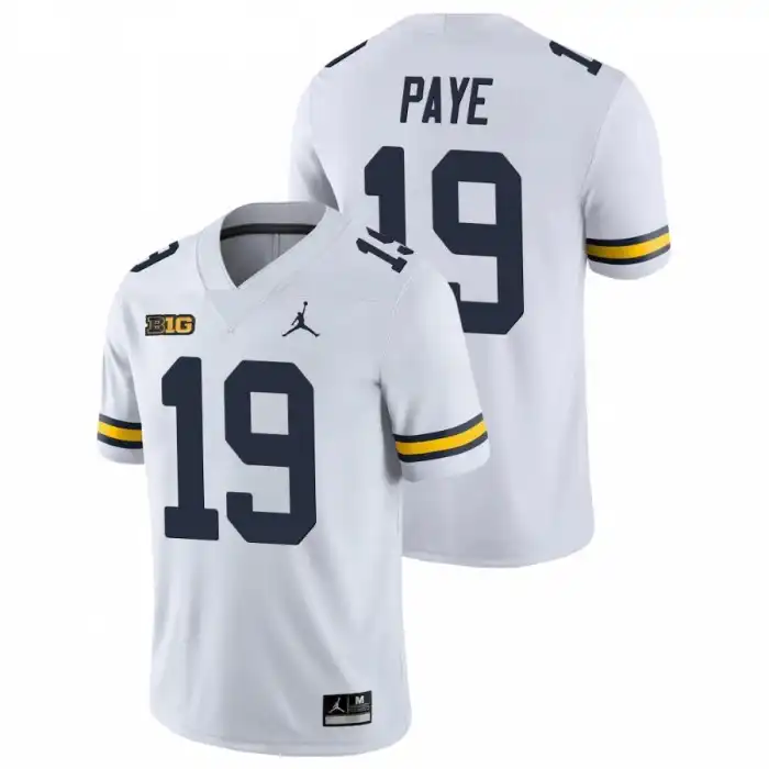 Michigan Wolverines Men's Kwity Paye #19 Game White College Football Jersey 2415ZCEQ3