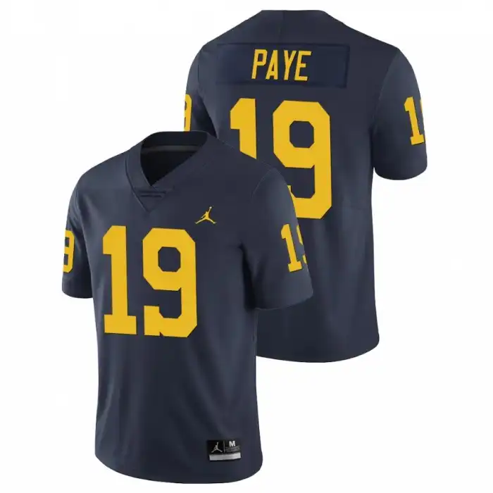 Michigan Wolverines Men's Kwity Paye #19 Limited Navy College Football Jersey 2415SJMM5