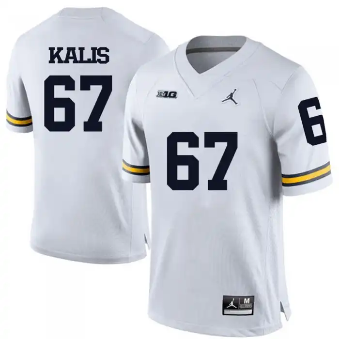 Michigan Wolverines Men's Kyle Kalis #67 White College Football Jersey 2415GQCZ7