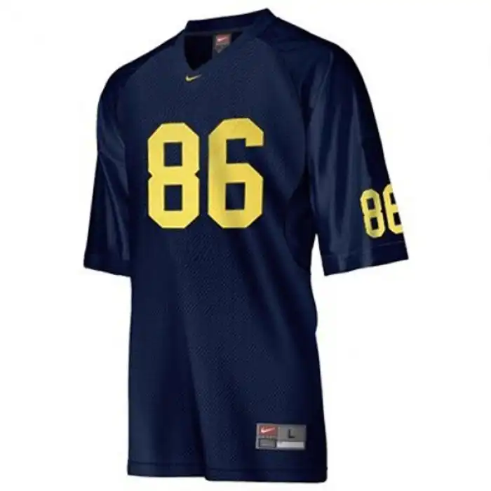 Michigan Wolverines Men's Mario Manningham #86 Blue College Football Jersey 2415NGVA6