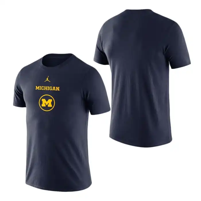 Michigan Wolverines Men's Navy Team Issue Legend Logo Performance College Basketball T-Shirt 2415SASP4