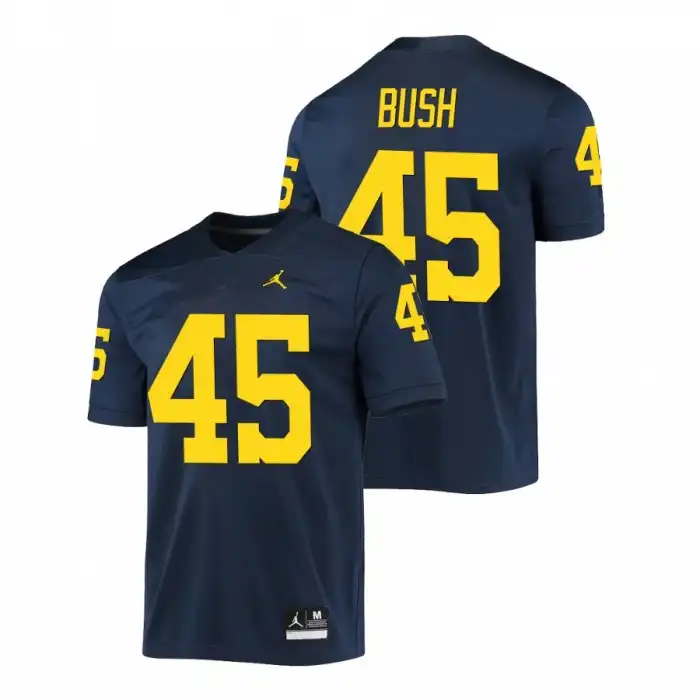 Michigan Wolverines Men's Peter Bush #45 Game Navy College Football Jersey 2415TVUH3