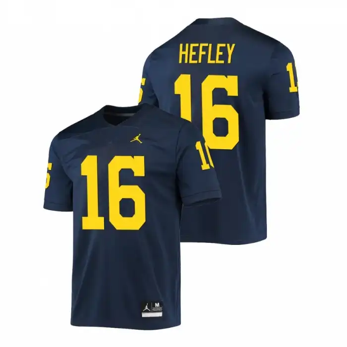 Michigan Wolverines Men's Ren Hefley #16 Game Navy College Football Jersey 2415RASX6