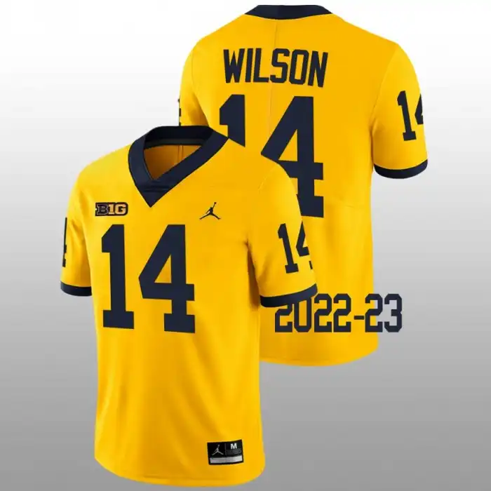 Michigan Wolverines Men's Roman Wilson #1 Limited 4 2022-23 Maize College Football Jersey 2415HGNA5