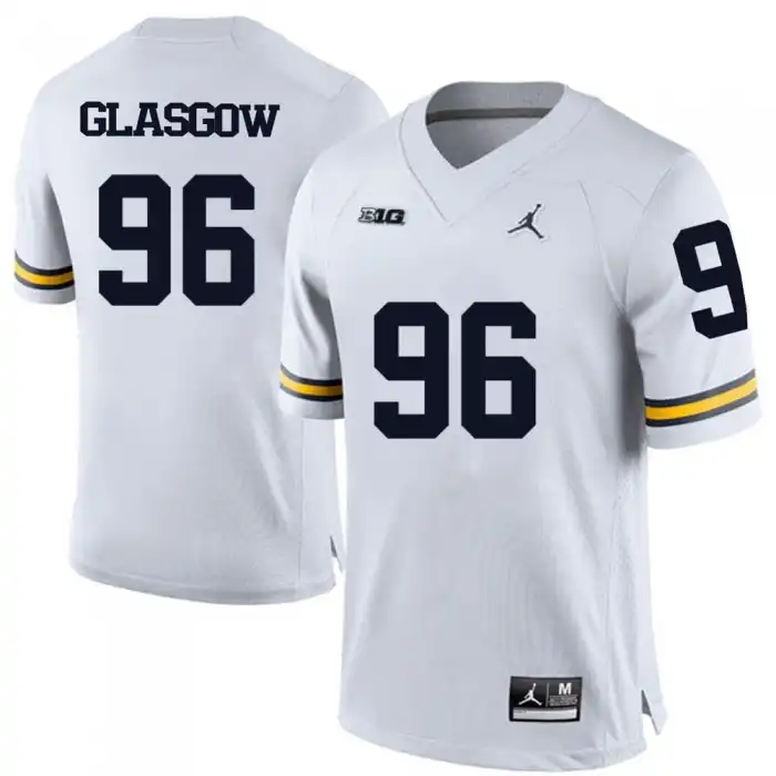 Michigan Wolverines Men's Ryan Glasgow #96 White College Football Jersey 2415STEE6