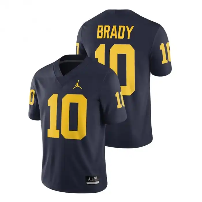 Michigan Wolverines Men's Tom Brady #10 Alumni Navy 2018 Game College Football Jersey 2415FWUY1