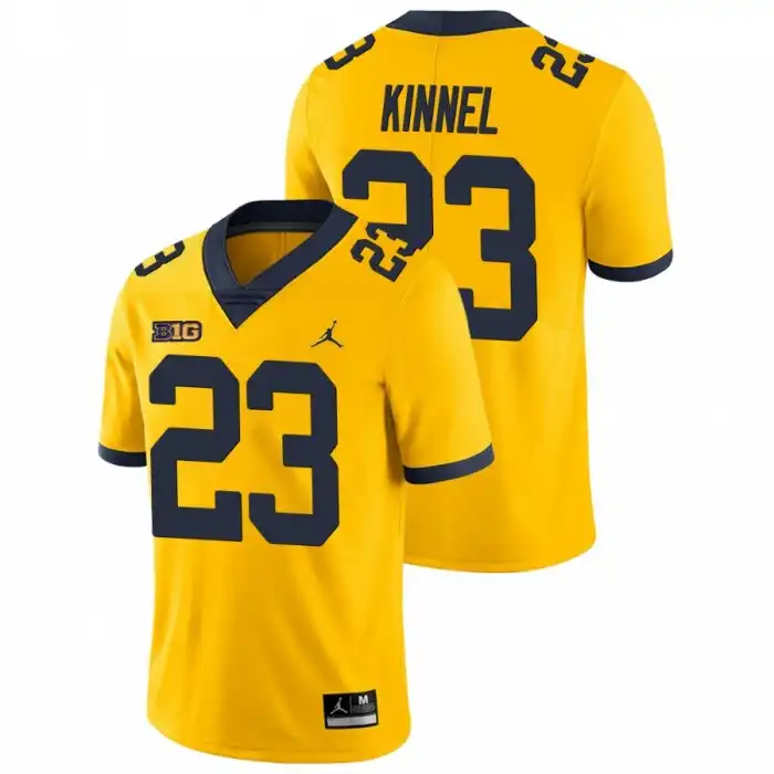 Michigan Wolverines Men's Tyree Kinnel #23 Game Yellow College Football Jersey 2415CJYJ8