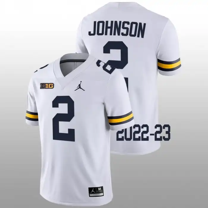 Michigan Wolverines Men's Will Johnson #2 White 2022-23 Game College Football Jersey 2415AEUV3