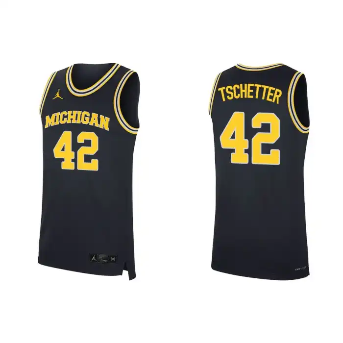 Michigan Wolverines Men's Will Tschetter #42 Navy Replica College Football Jersey 2415GDOZ1