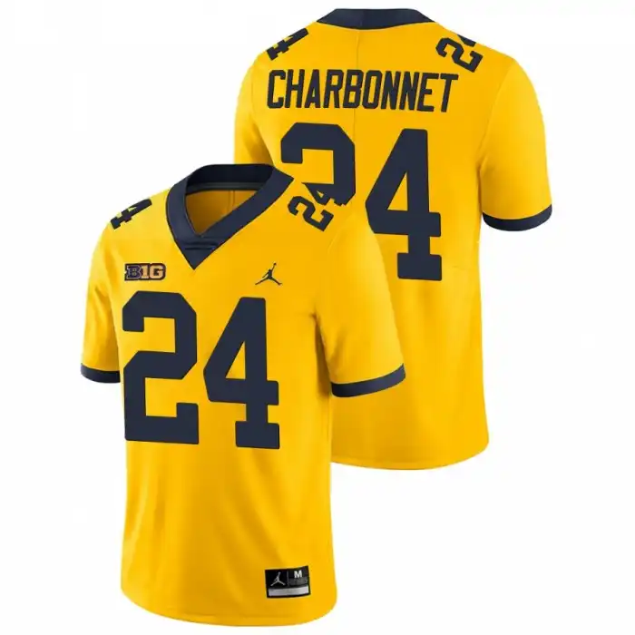 Michigan Wolverines Men's Zach Charbonnet #24 Game Yellow College Football Jersey 2415GBHD5