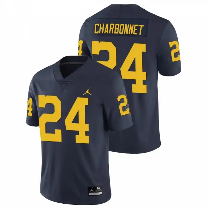 Michigan Wolverines Men's Zach Charbonnet #24 Limited Navy College Football Jersey 2415PJUY3