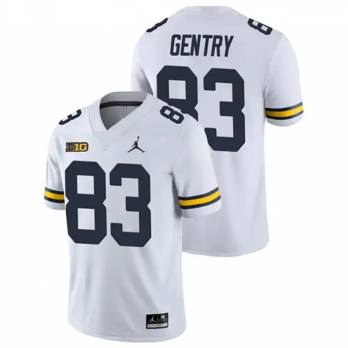 Michigan Wolverines Men's Zach Gentry #83 Game White College Football Jersey 2415QDPD6