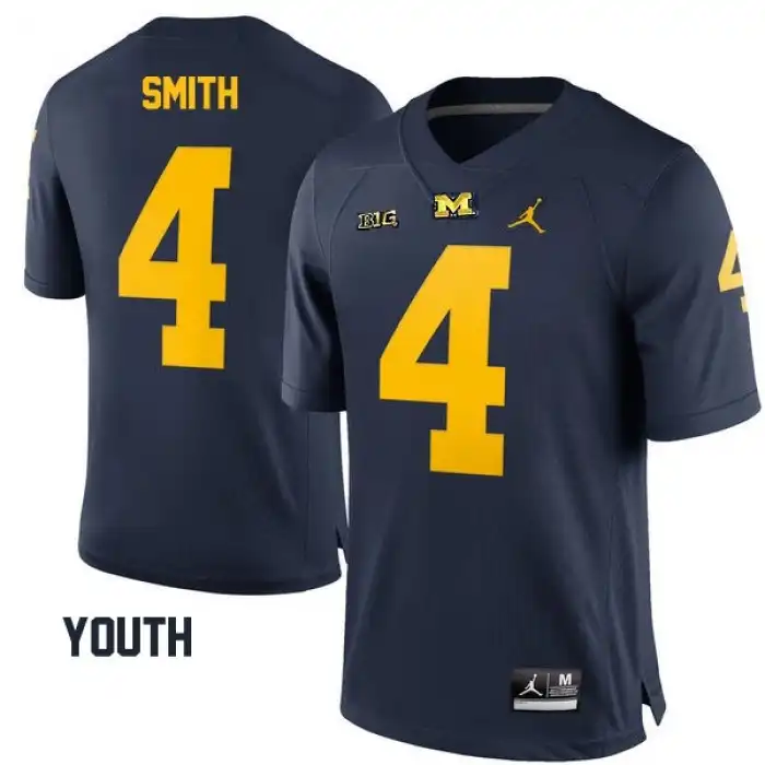 Michigan Wolverines Youth De'Veon Smith #4 Navy College Football Jersey 2415JKQZ0