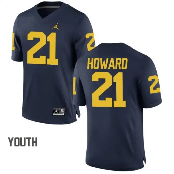 Michigan Wolverines Youth Desmond Howard #21 Navy College Football Jersey 2415YKOP4