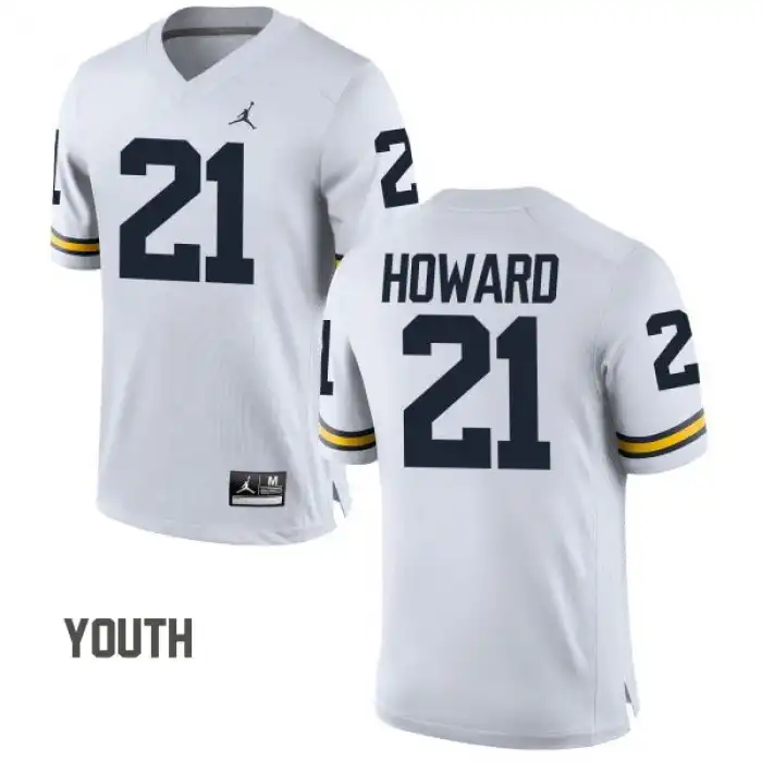 Michigan Wolverines Youth Desmond Howard #21 White College Football Jersey 2415KTYW7