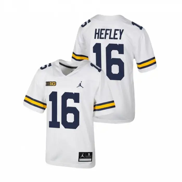 Michigan Wolverines Youth Ren Hefley #16 Untouchable White College Football Jersey 2415AXUH3